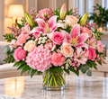 Soft Pastel floral arrangement by Flowers Planet