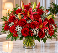 Red Luxury floral arrangement by Flowers Planet