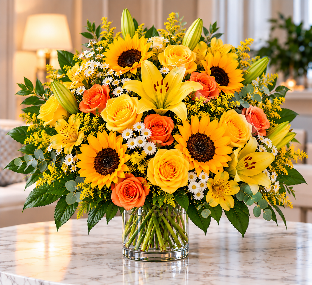 Golden Smile floral arrangement by Flowers Planet
