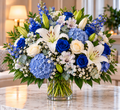Blue Serenity floral arrangement by Flowers Planet