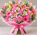 Ivory Blush hand-tied bouquet by Flowers Planet