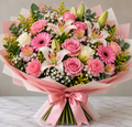 Sweet Pastel hand-tied bouquet by Flowers Planet
