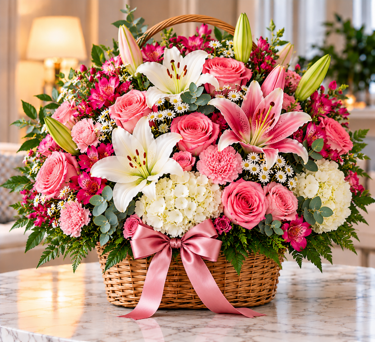 Garden Basket floral arrangement by Flowers Planet