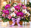 Orchid Basket floral arrangement by Flowers Planet