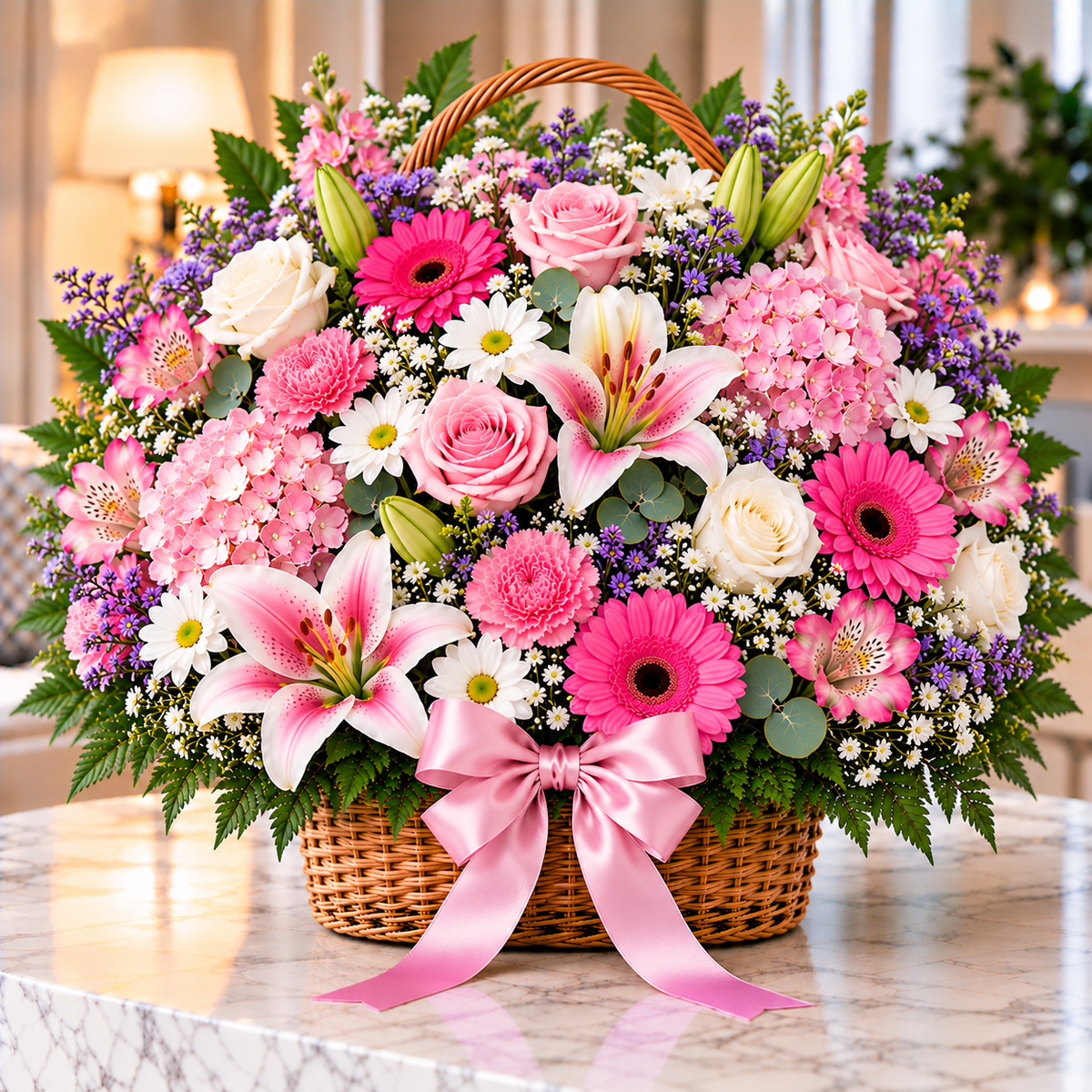 Signature Basket floral arrangement by Flowers Planet