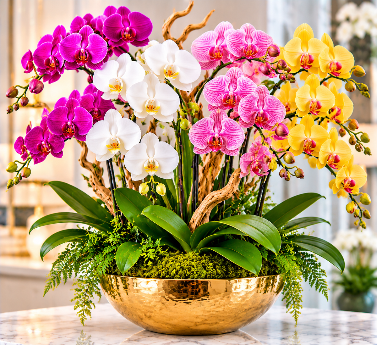 Timeless Beauty orchid arrangement by Flowers Planet