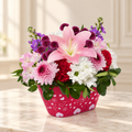 Love in Bloom — Flowers Planet floral arrangement, styled on ivory marble